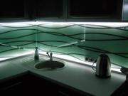 Изготовим фартук из стекла с подсветкой на заказ