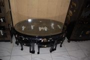 №01294.Шкаф, сервант, стол+6 пуфиков и тумбочку бу из Голландии.